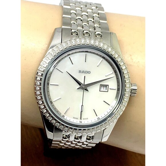 Rado Women's Watch R33099918 Swiss Quartz Diamond Mother of Pearl Dial 35mm - Picture 11 of 14